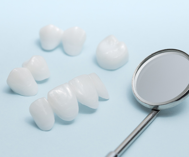 Different types of metal free dental crowns